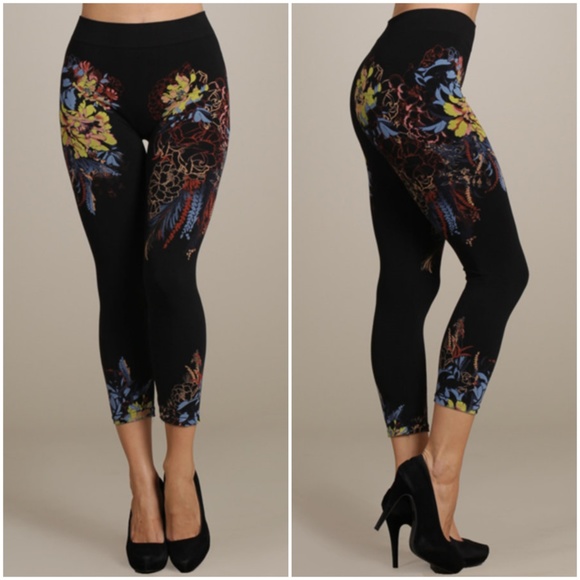 M.RENA Pants - M.Rena Crop Printed Leggings